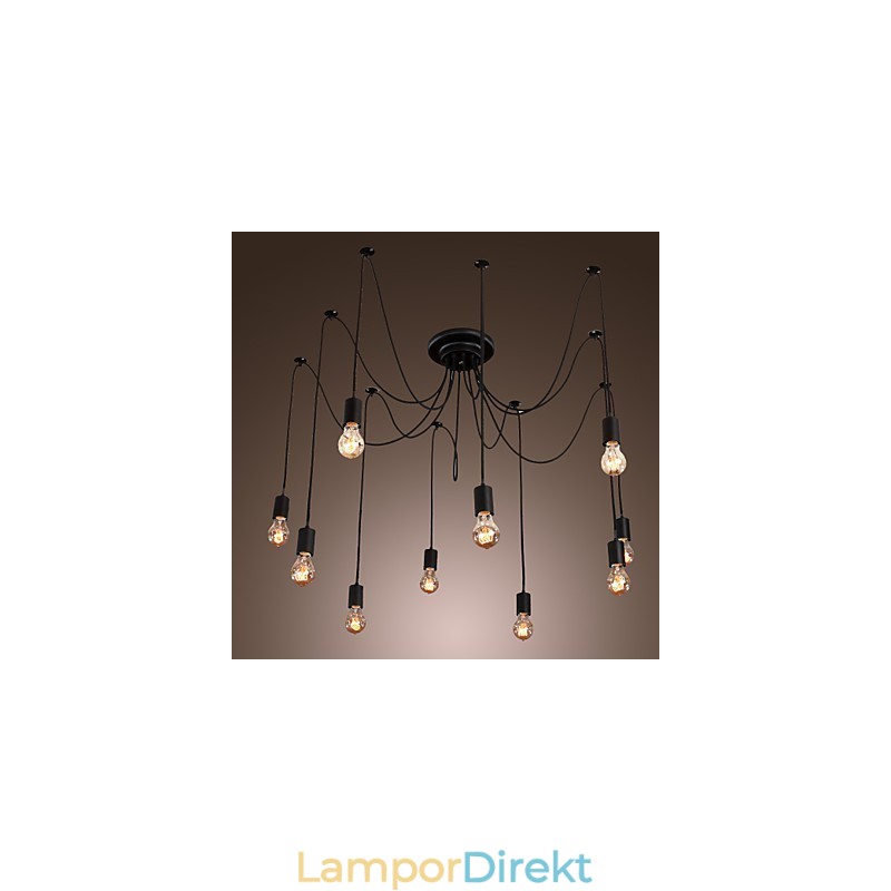 Ljuskrona Vintage Design-Lampor Ingår Living 10 Lights Pendel Light