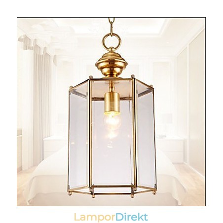 Amerikanskt Land Litet Hänge Helt Koppar Enkelglas