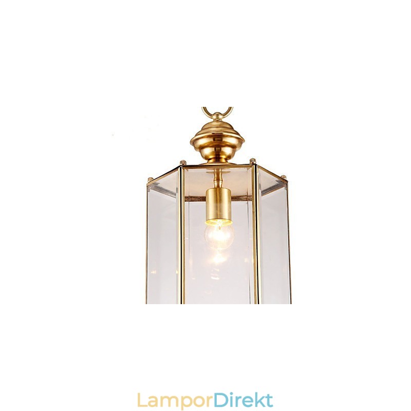 Amerikanskt Land Litet Hänge Helt Koppar Enkelglas