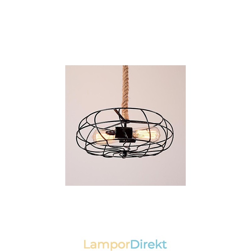 Vintage American Lron Rope Creative Industrial Fan Chandelier