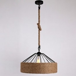 1 Light Rope Pendel Light Mini Style Modern Contemporary Country