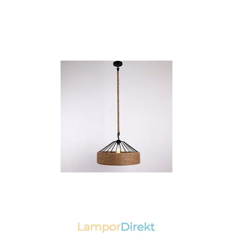 1 Light Rope Pendel Light Mini Style Modern Contemporary Country