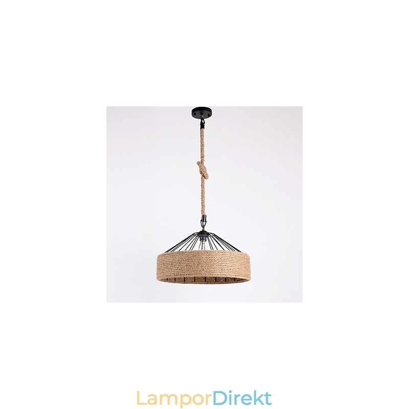 1 Light Rope Pendel Light Mini Style Modern Contemporary Country