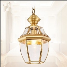 American Country Small Pendant All Copper Single Glass C