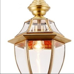 American Country Small Pendant All Copper Single Glass C