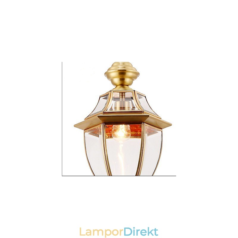 American Country Small Pendant All Copper Single Glass C