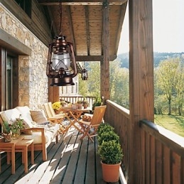 Country Lantern Mini Style Brons Pendellampa
