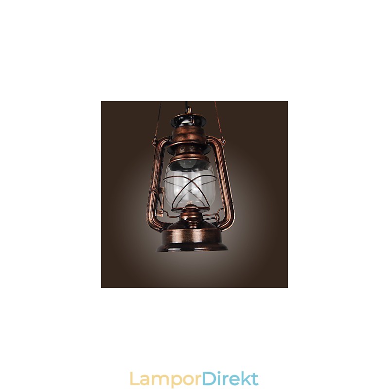 Country Lantern Mini Style Brons Pendellampa