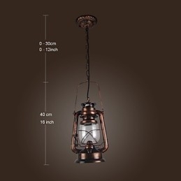 Country Lantern Mini Style Brons Pendellampa