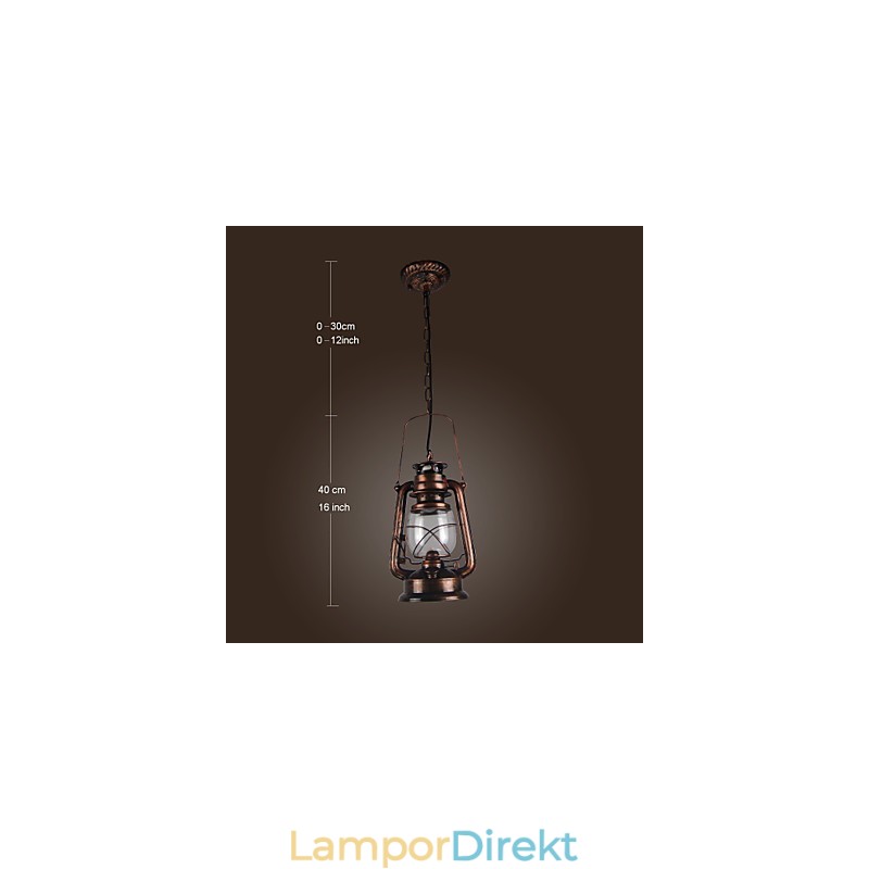 Country Lantern Mini Style Brons Pendellampa