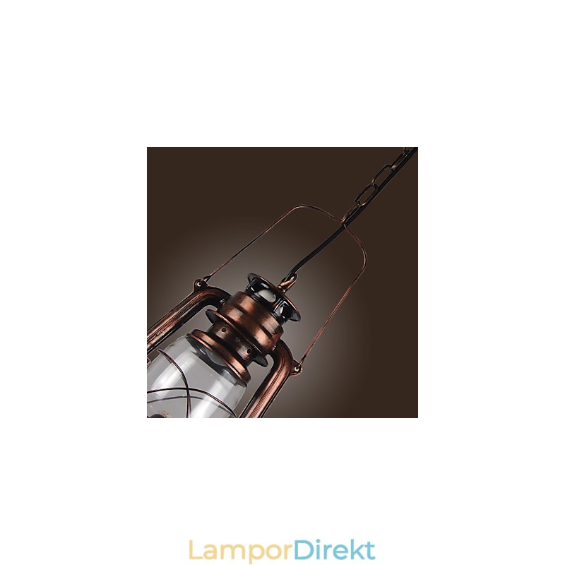 Country Lantern Mini Style Brons Pendellampa