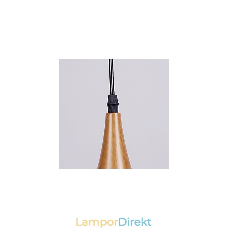 Retro Pendellampa Träkorn Metall Cafe Pendellampor