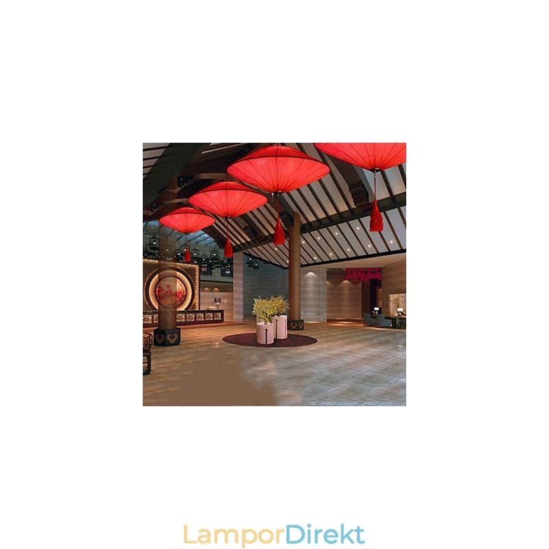 Lotus Leaf Modern Marin Tygkonst Droplight Av Röda Lyktor Lampa Light
