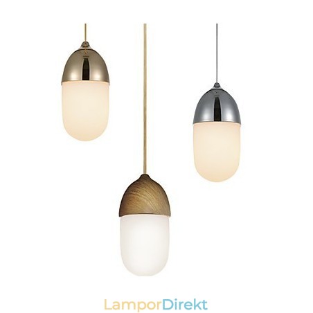 Mini Acorn Pendellampa 1 Ljus Mordern Enkelhet Gyllene Krom Träfärg Finish Kolstål & Glas Droplight Mini Acorn Pendellampa 1 Ljus Mordern Enkelhet Gyllene Krom Träfärg Finish Kolstål & Glas Droplight