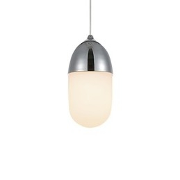 Mini Acorn Pendellampa 1 Ljus Mordern Enkelhet Gyllene Krom Träfärg Finish Kolstål & Glas Droplight