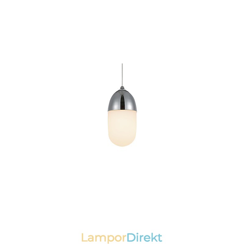 Mini Acorn Pendellampa 1 Ljus Mordern Enkelhet Gyllene Krom Träfärg Finish Kolstål & Glas Droplight