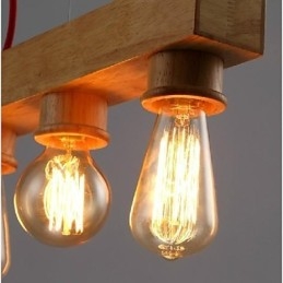 Modern Samtida Traditionell Klassisk Mini Stil Målning Trä Bambu Taklampa