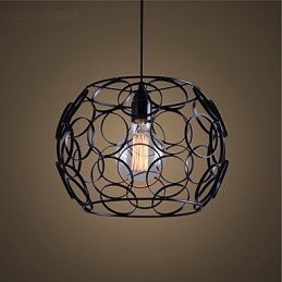 Creative Contracted Nordic Smidesjärn Glas Single Head Droplight Lamp Light