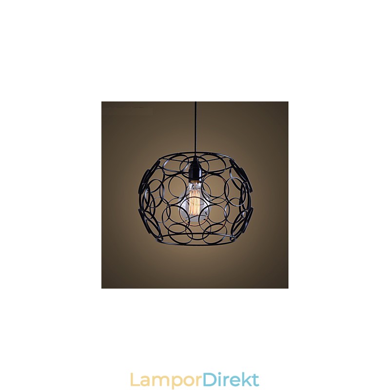 Creative Contracted Nordic Smidesjärn Glas Single Head Droplight Lamp Light