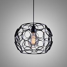 Creative Contracted Nordic Smidesjärn Glas Single Head Droplight Lamp Light