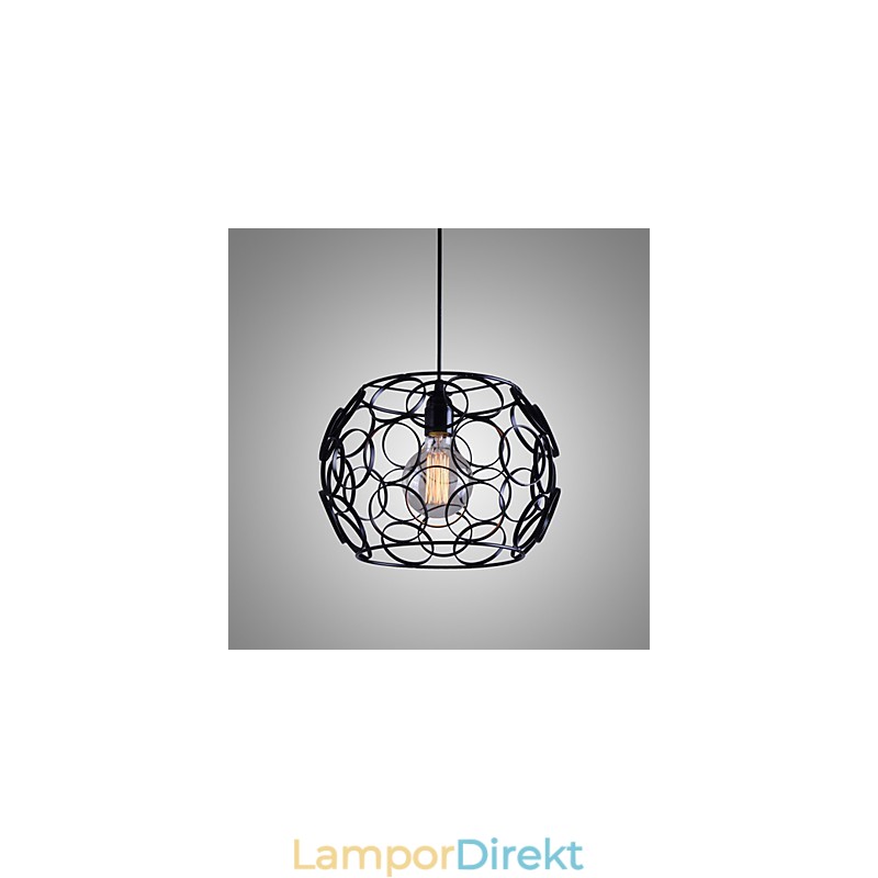 Creative Contracted Nordic Smidesjärn Glas Single Head Droplight Lamp Light