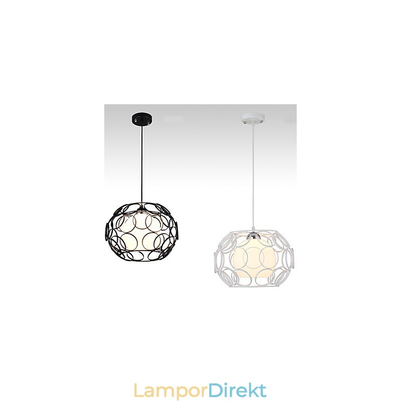 Creative Contracted Nordic Smidesjärn Glas Single Head Droplight Lamp Light