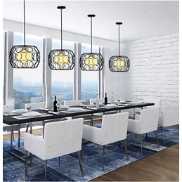 Creative Contracted Nordic Smidesjärn Glas Single Head Droplight Lamp Light