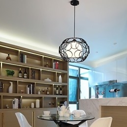 Creative Contracted Nordic Smidesjärn Glas Single Head Droplight Lamp Light