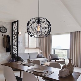 Creative Contracted Nordic Smidesjärn Glas Single Head Droplight Lamp Light