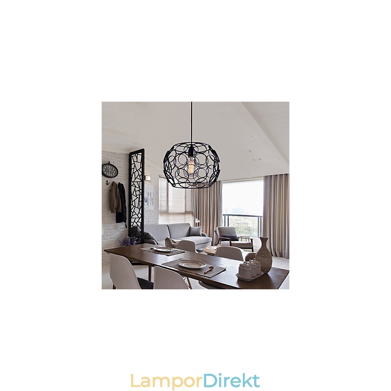 Creative Contracted Nordic Smidesjärn Glas Single Head Droplight Lamp Light