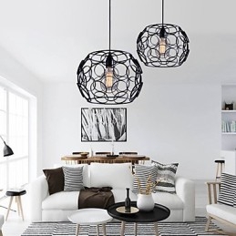 Creative Contracted Nordic Smidesjärn Glas Single Head Droplight Lamp Light
