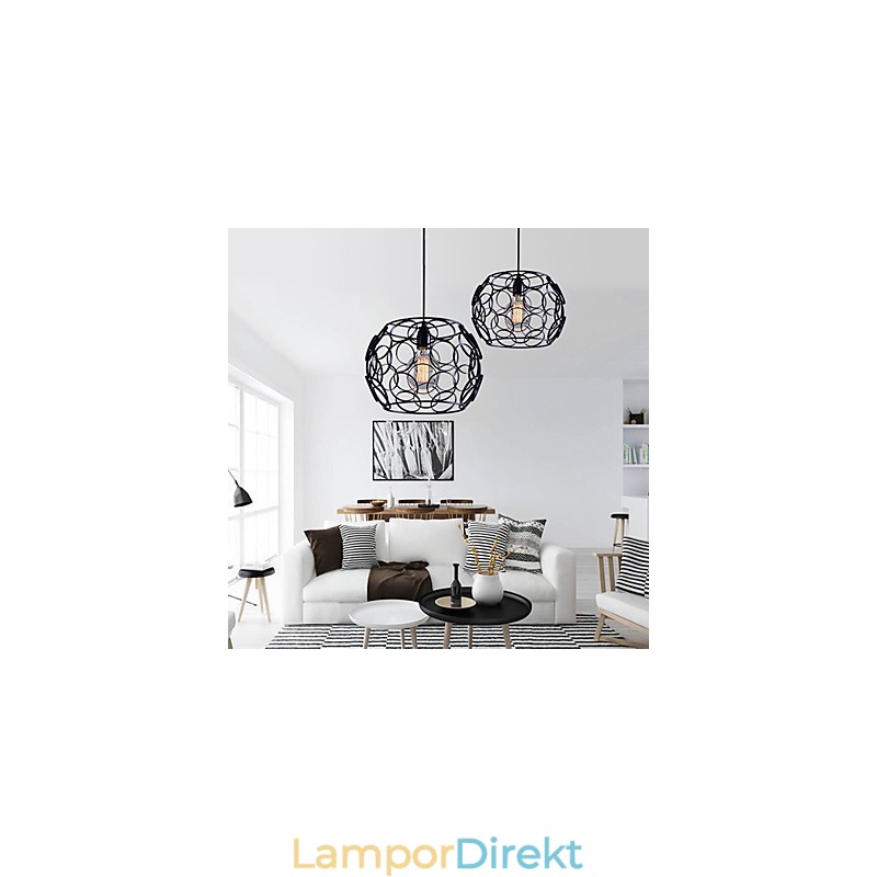 Creative Contracted Nordic Smidesjärn Glas Single Head Droplight Lamp Light