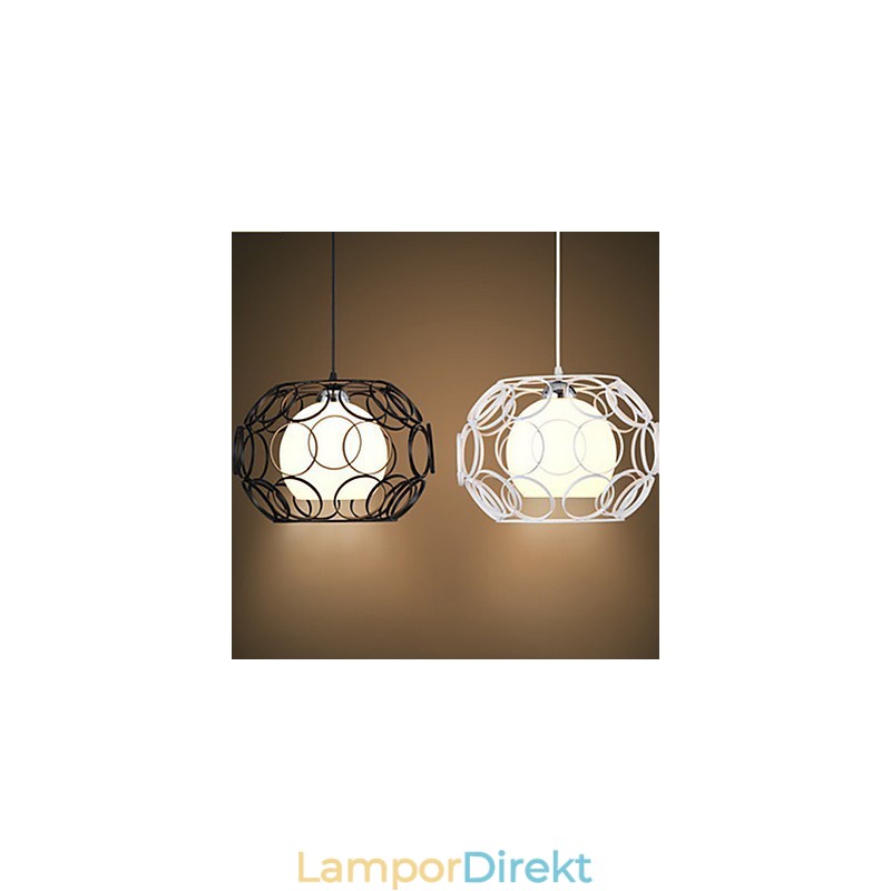 Creative Contracted Nordic Smidesjärn Glas Single Head Droplight Lamp Light