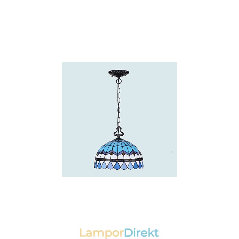 Europeiska Landsbygden Creative Arts Ljuskrona Av Målat Glas Som Återställer Antika Sätt Lampa Ljus