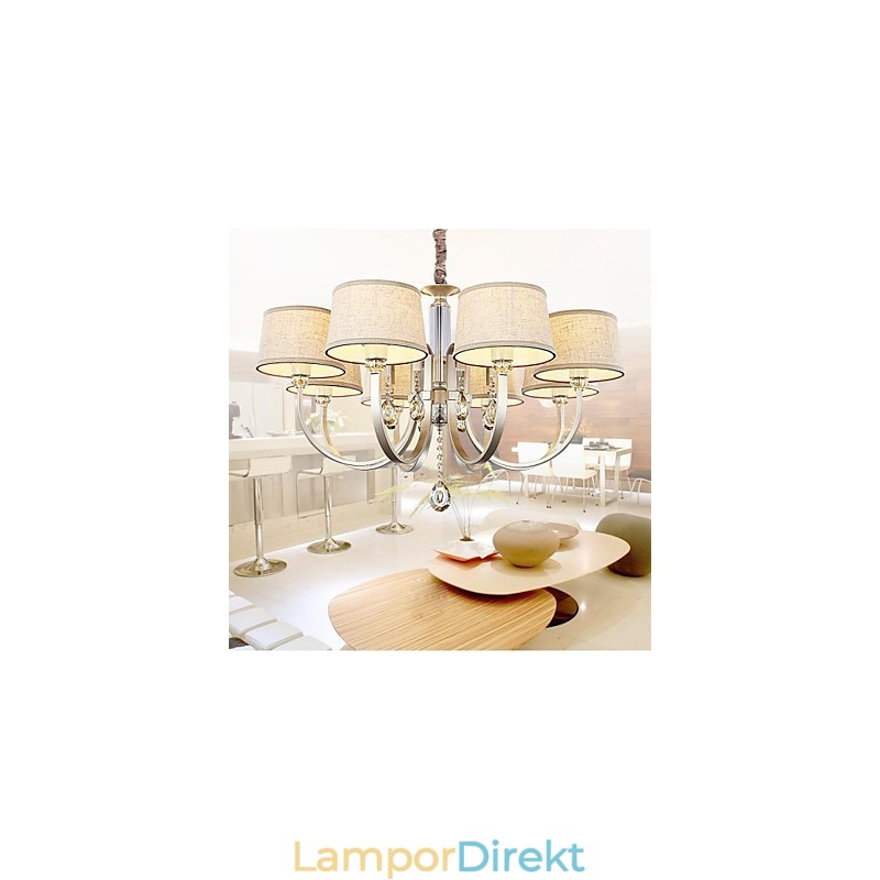 Country Crystal Silver Metall Ljuskrona