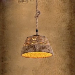 Loft Industrial Wind Creative Nordic Hemp Rope Meals Ljuskrona Lampa