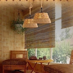 Loft Industrial Wind Creative Nordic Hemp Rope Meals Ljuskrona Lampa