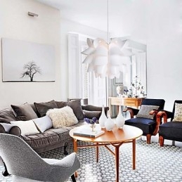 Samtida Och Contracted The Nordic Idea White Lotus Droplight Lampa