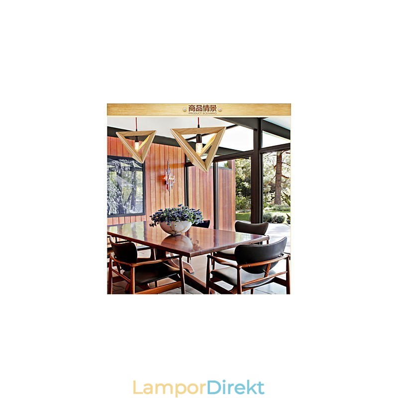 Modern Trä Hänglampa Enkel Hänglampa Cafe Hänglampa