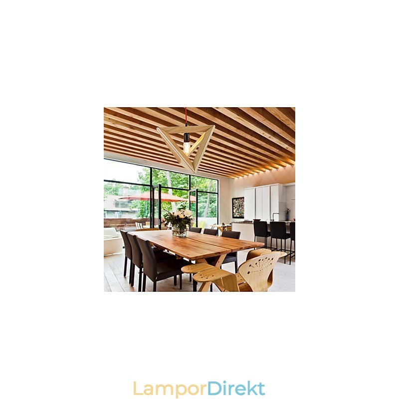 Modern Trä Hänglampa Enkel Hänglampa Cafe Hänglampa