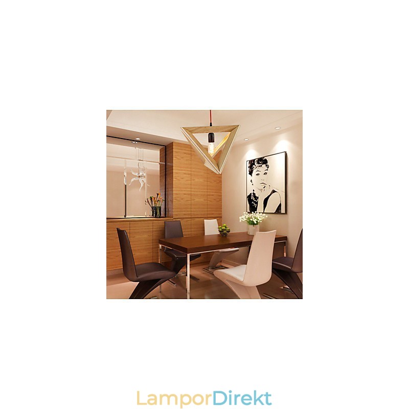 Modern Trä Hänglampa Enkel Hänglampa Cafe Hänglampa