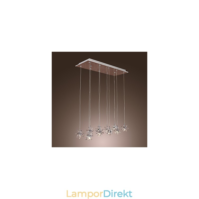 Modern Och Modern Kristallkrom Metall Taklampa