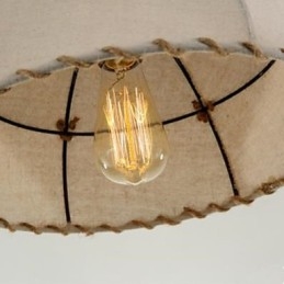 En Kort Vogue Lights Halvcirkel Hamp Rope Chandelier