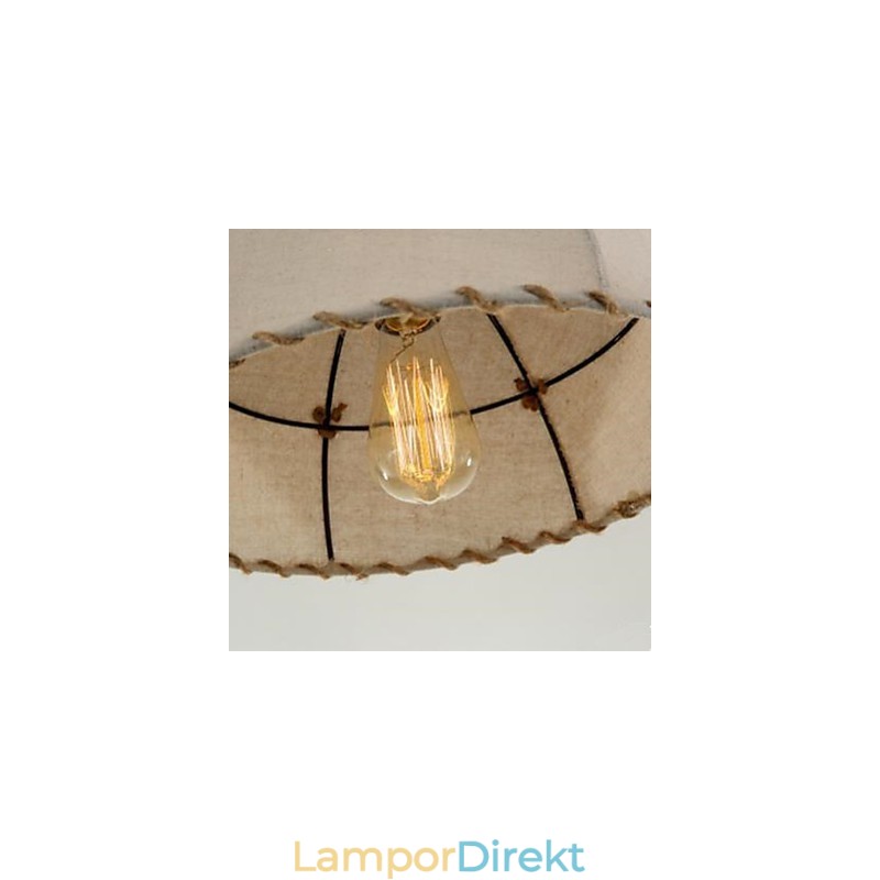 En Kort Vogue Lights Halvcirkel Hamp Rope Chandelier