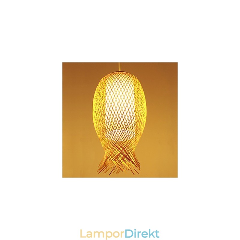 Modern Tehus Bambu Vävning Bambu Dekoration Droplight Lampa