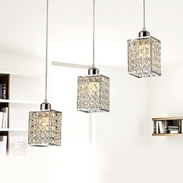 Modern Och Modern Island Crystal Electroplated Pendellampa