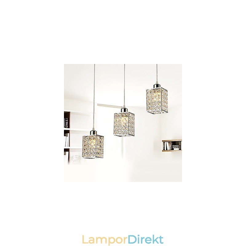 Modern Och Modern Island Crystal Electroplated Pendellampa