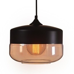 Westmenlights Vintage Modern Paint Glas Taklampa Pendellampa Svart 250Mm Diameter