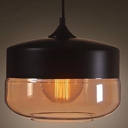 Westmenlights Vintage Modern Paint Glas Taklampa Pendellampa Svart 250Mm Diameter