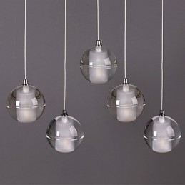 1 Ljus Kristallglas Sten Pendel Lampa Cafe Pendel Light Dekorativ Pendel Lighting